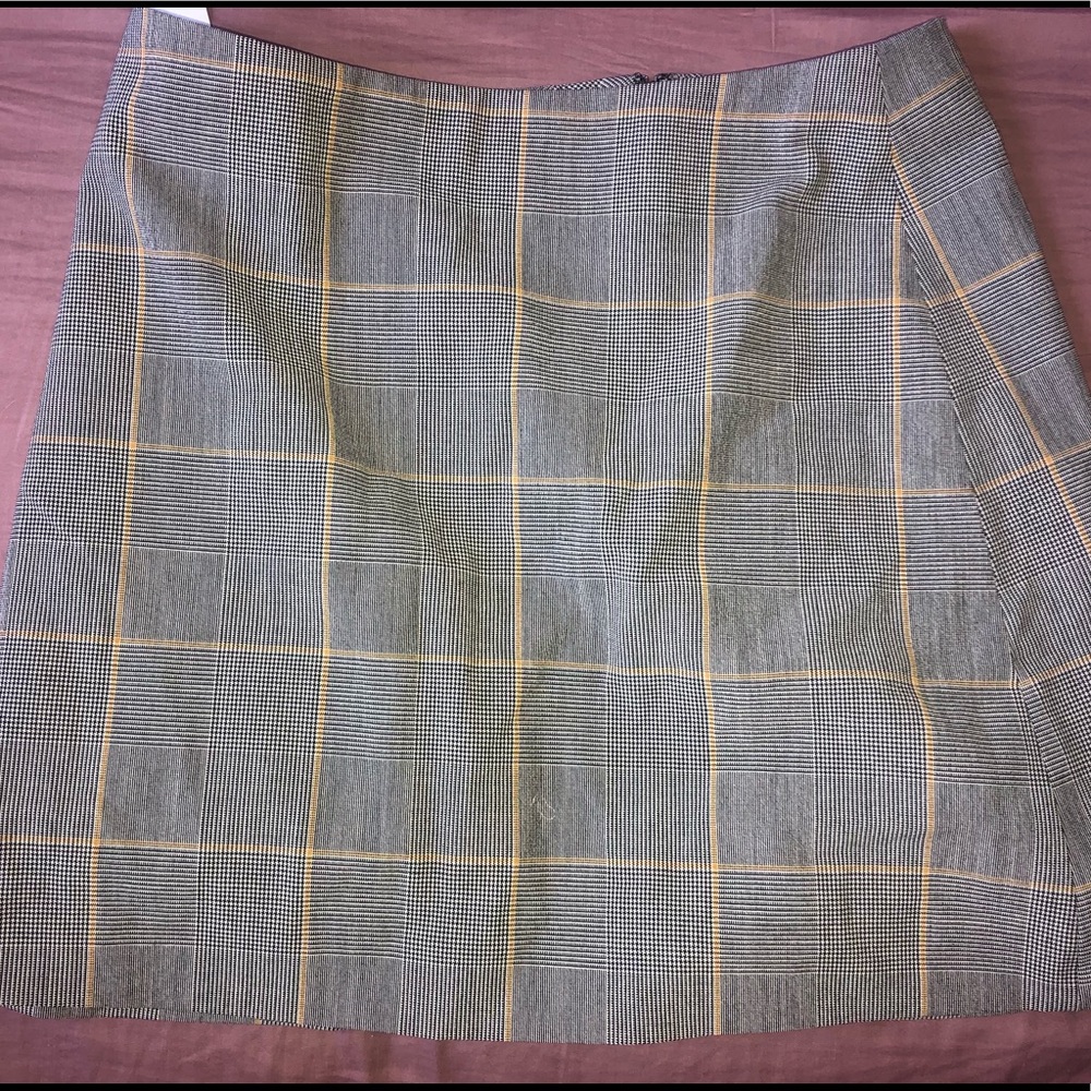 *NWT* WILFRED PENCIL SKIRT WOOL PLAID A LINE SKIRT